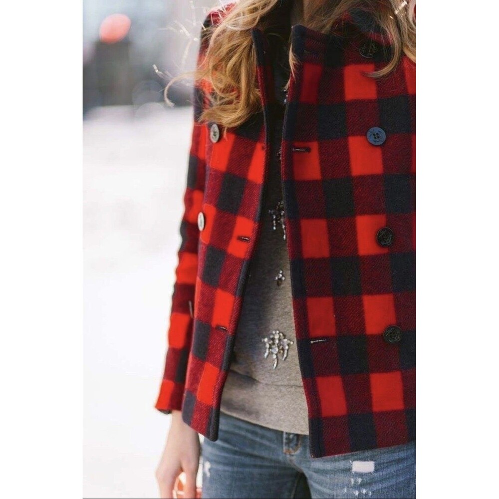 J. Crew Buffalo Plaid Wool Jacket - Picture 2 of 9